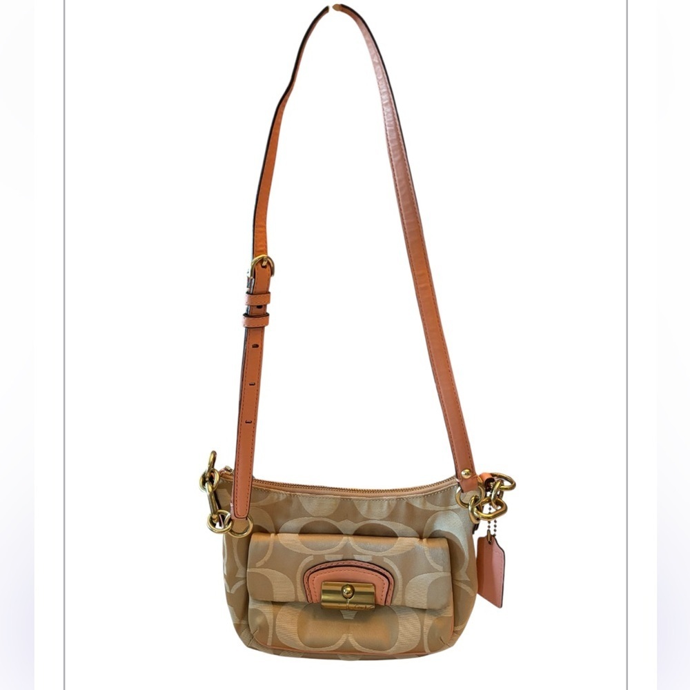 Coach Kristin Signature Crossbody/Shoulder Bag in Peach 14902